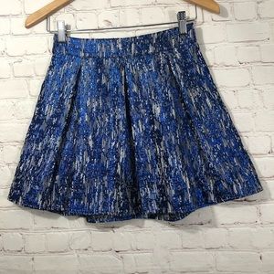 Bethany Mota Blue Metallic Skater Skirt‎